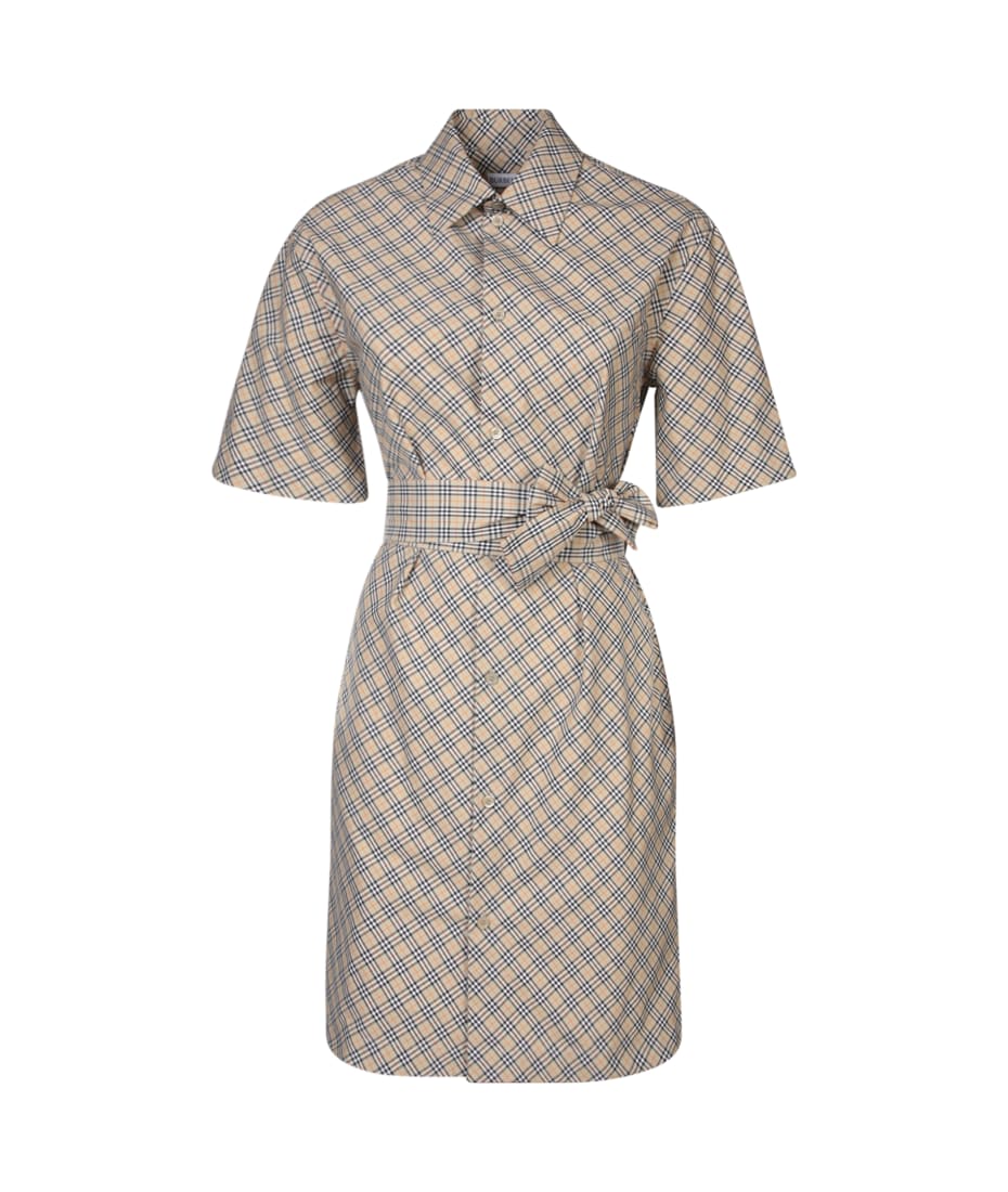 Burberry Check Cotton Shirt Dress italist