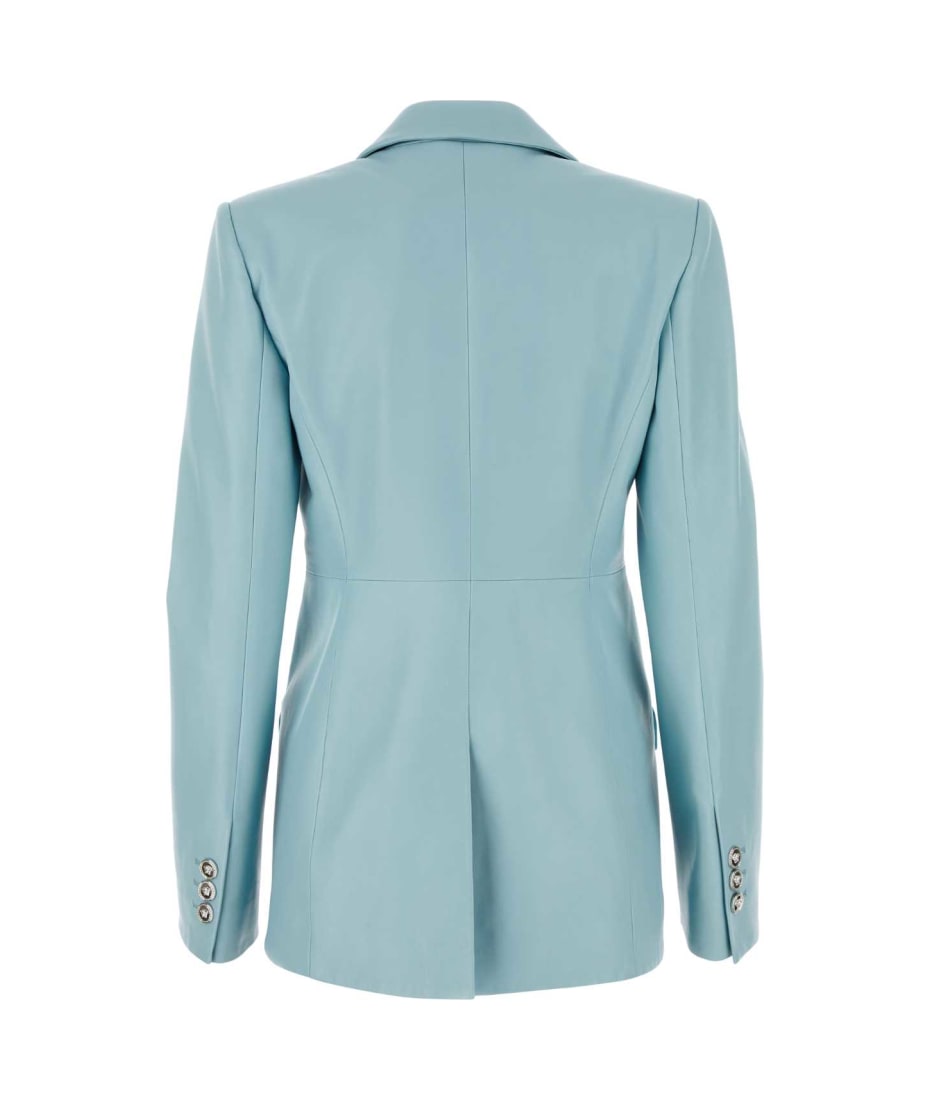 ジャケット VERSACE Light-Blue Leather Blazer Versace Leather Blazer | italist