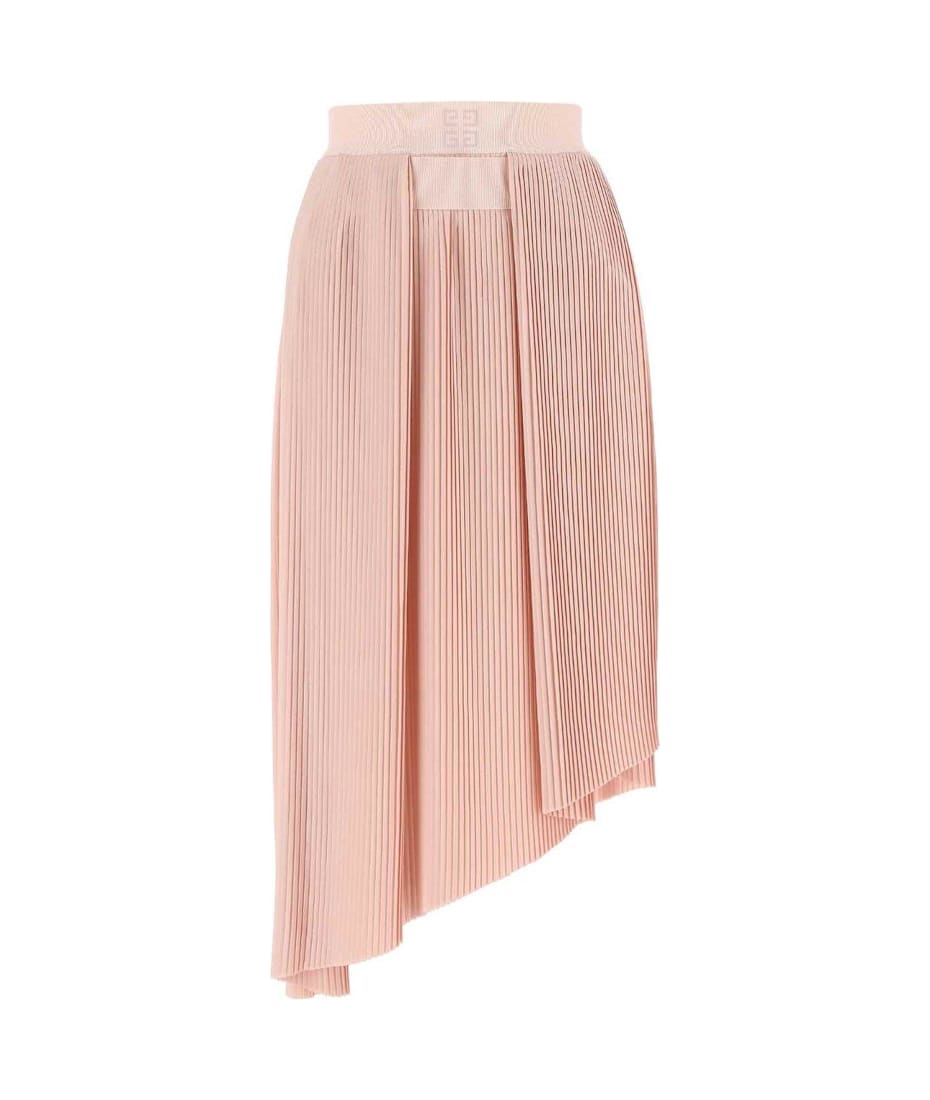 スカート GIVENCHY Woman Skirt Nude BW40HN13CQ 657 Givenchy Outlet: asymmetrical skirt in pleated crêpe de