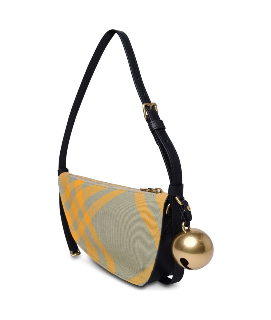 ショルダーバッグ・ポシェット BURBERRY EMBROIDERED CANVAS MINI SHIELD SHOULDER BAG Burberry Embroidered Canvas Mini Shield Shoulder Bag