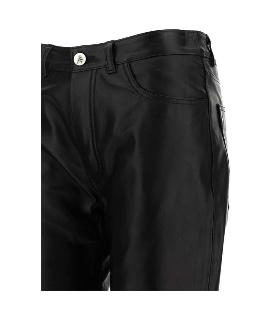 The Attico Black Leather Pants | italist