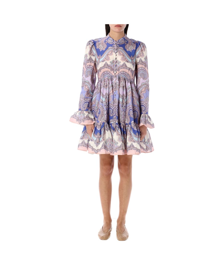 ワンピース Zimmermann DRESS (1221DF243 MIXEDE) Zimmermann - Jeannie Multicolor Floral Print Midi Dress