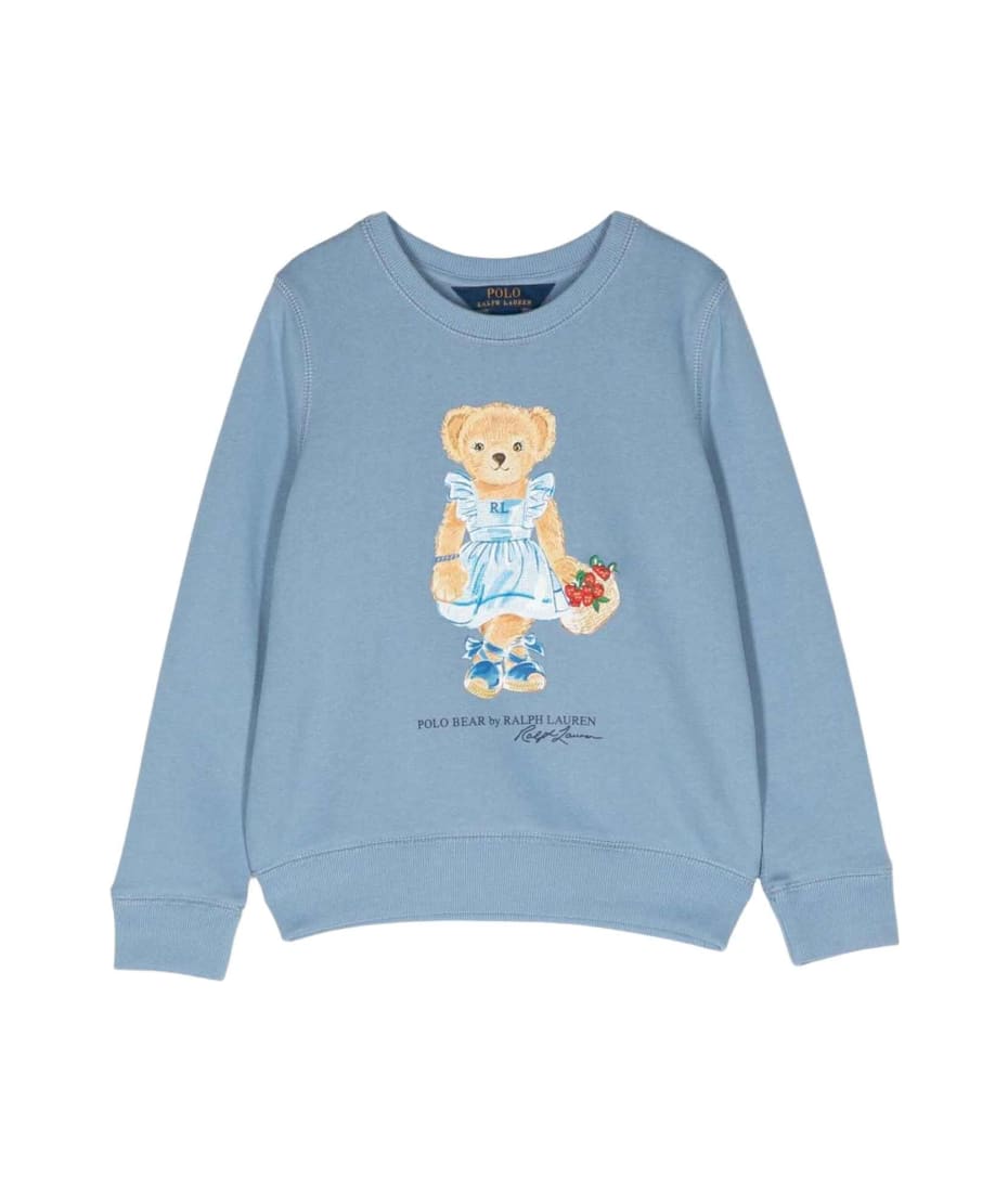 Polo Ralph Lauren Girls White Teddy Bear Long Sleeve T-shirt