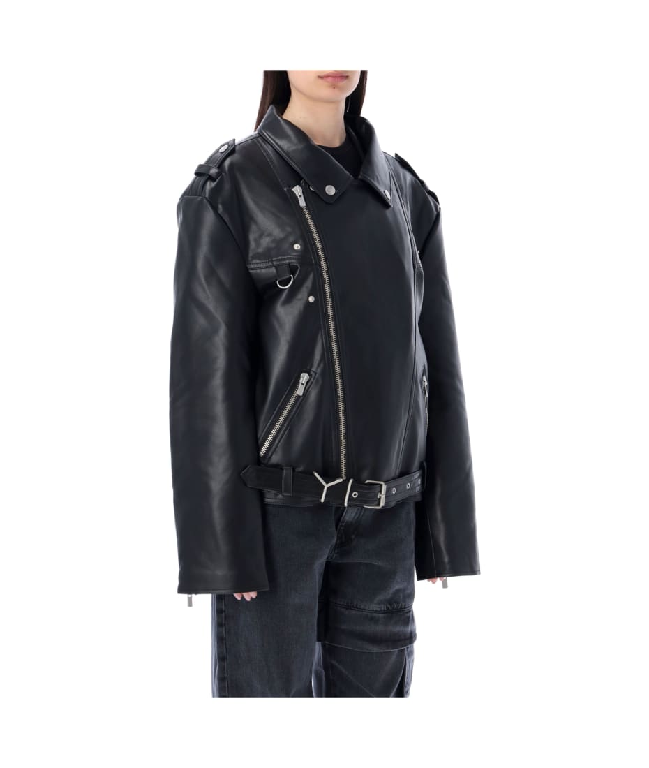 Y/Project Twisted Lapel Biker Jacket | italist