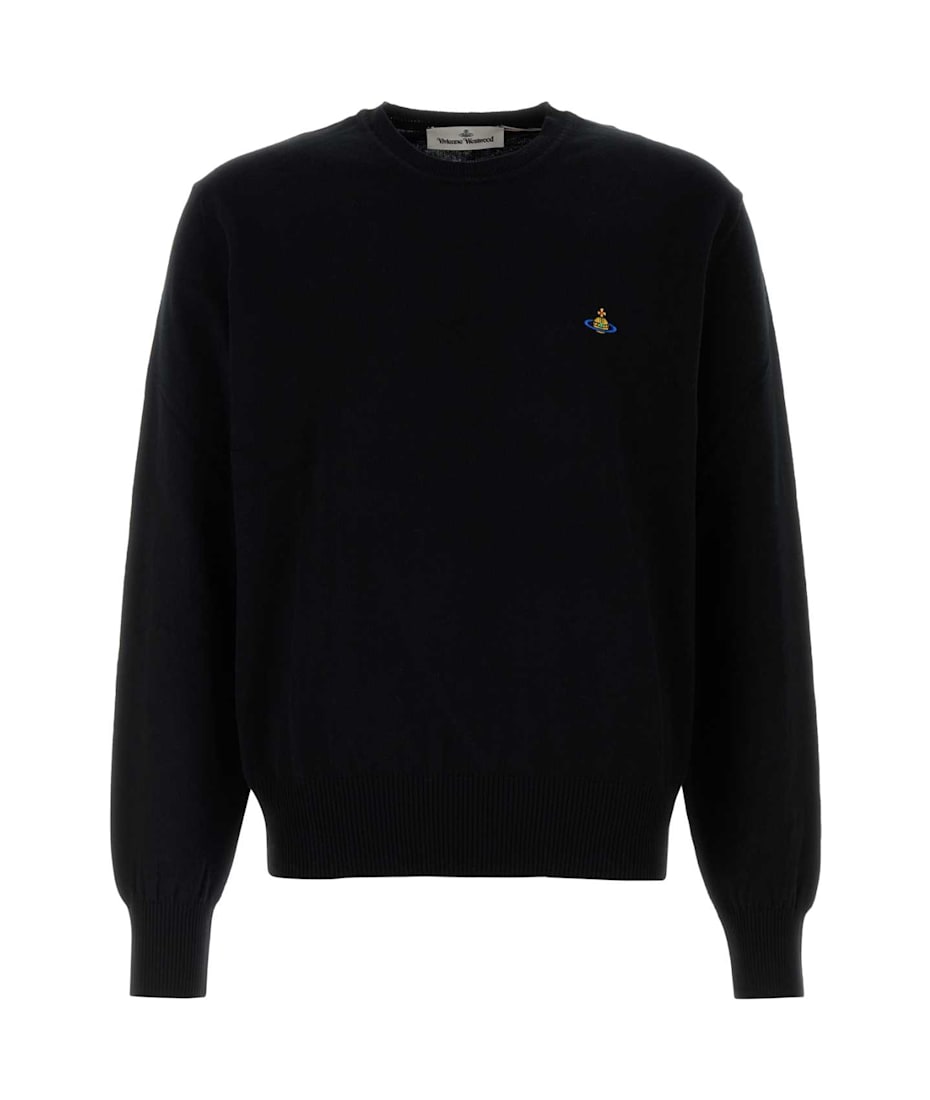 Tシャツ・カットソー VIVIENNE WESTWOOD Black Cotton Blend Alex Sweater Vivienne Westwood Black Cotton Blend Alex Sweater ニット