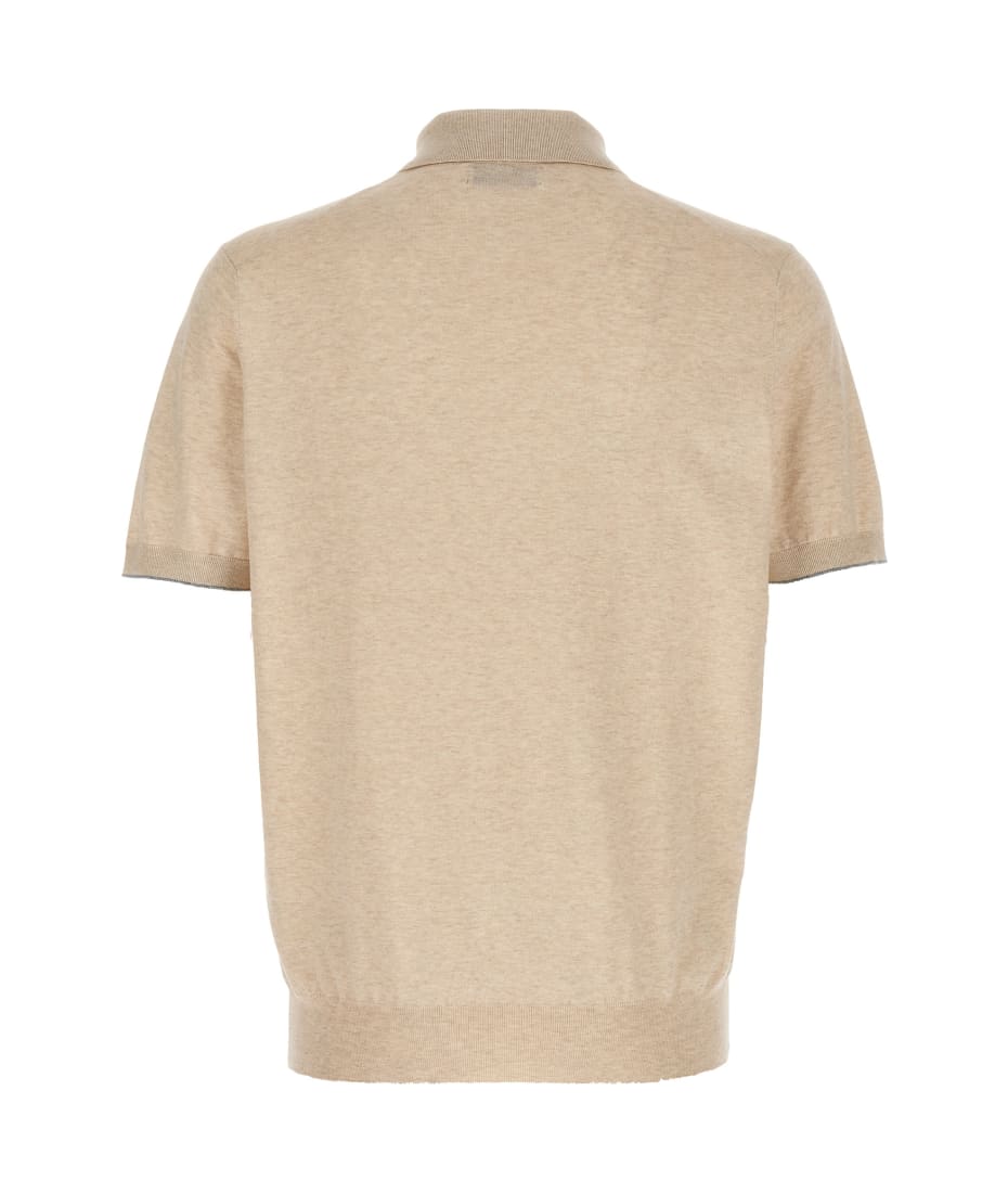 Brunello Cucinelli Cotton Polo Shirt - Beige