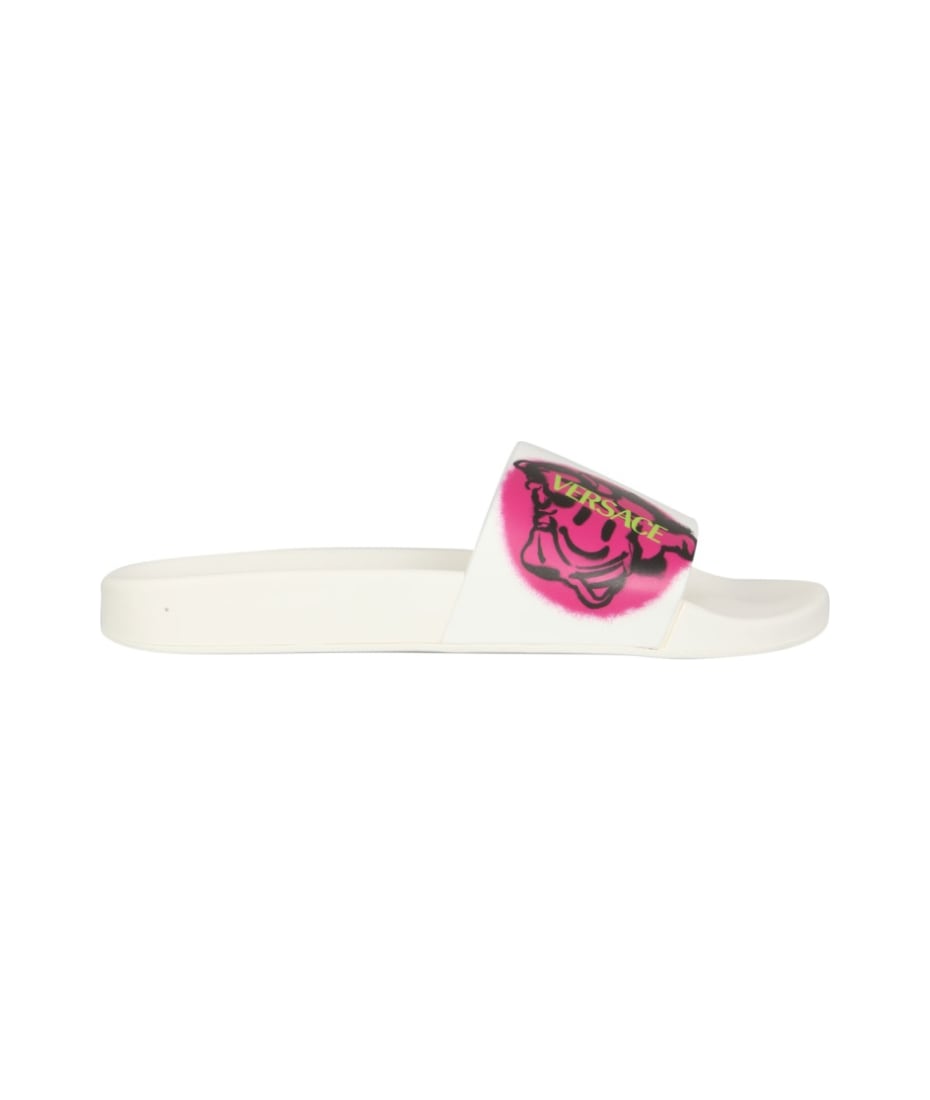 サンダル・ミュール VERSACE MEDUSA SMILEY RUBBER SLIDE SANDALS s-l400.jpg