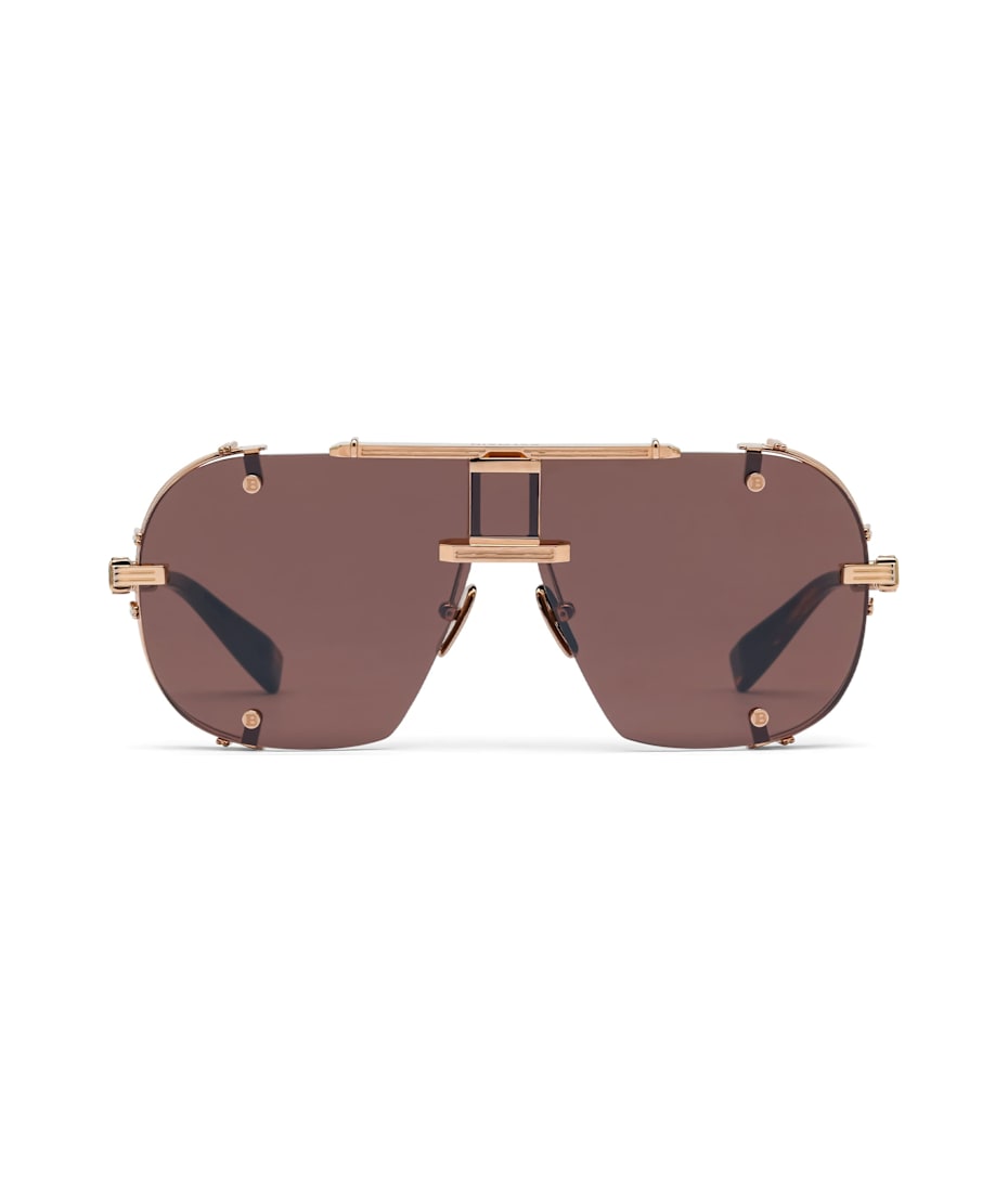 【送料&関税込】Balmain Colonel - Rose Gold / Brown Swirl Su Balmain Colonel - Rose Gold / Brown Swirl Sunglasses