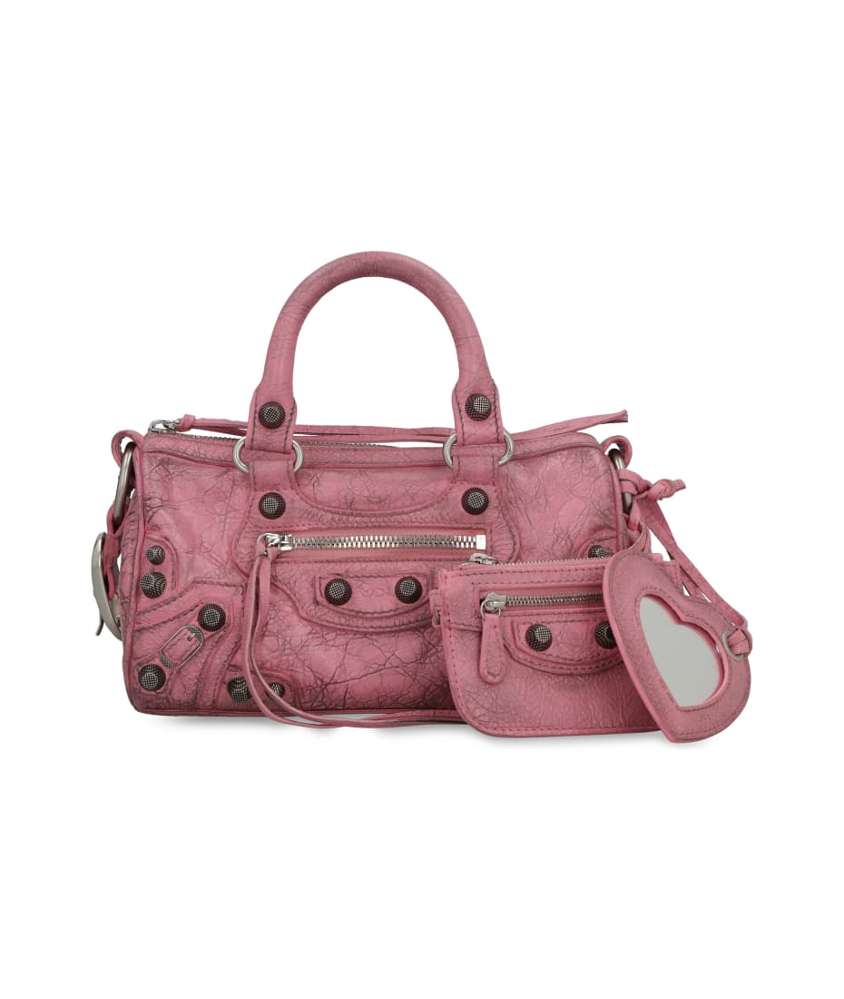 バッグ BALENCIAGA Le Cagole Mini Duffel Bag Le Cagole Mini leather duffel bag in white - Balenciaga