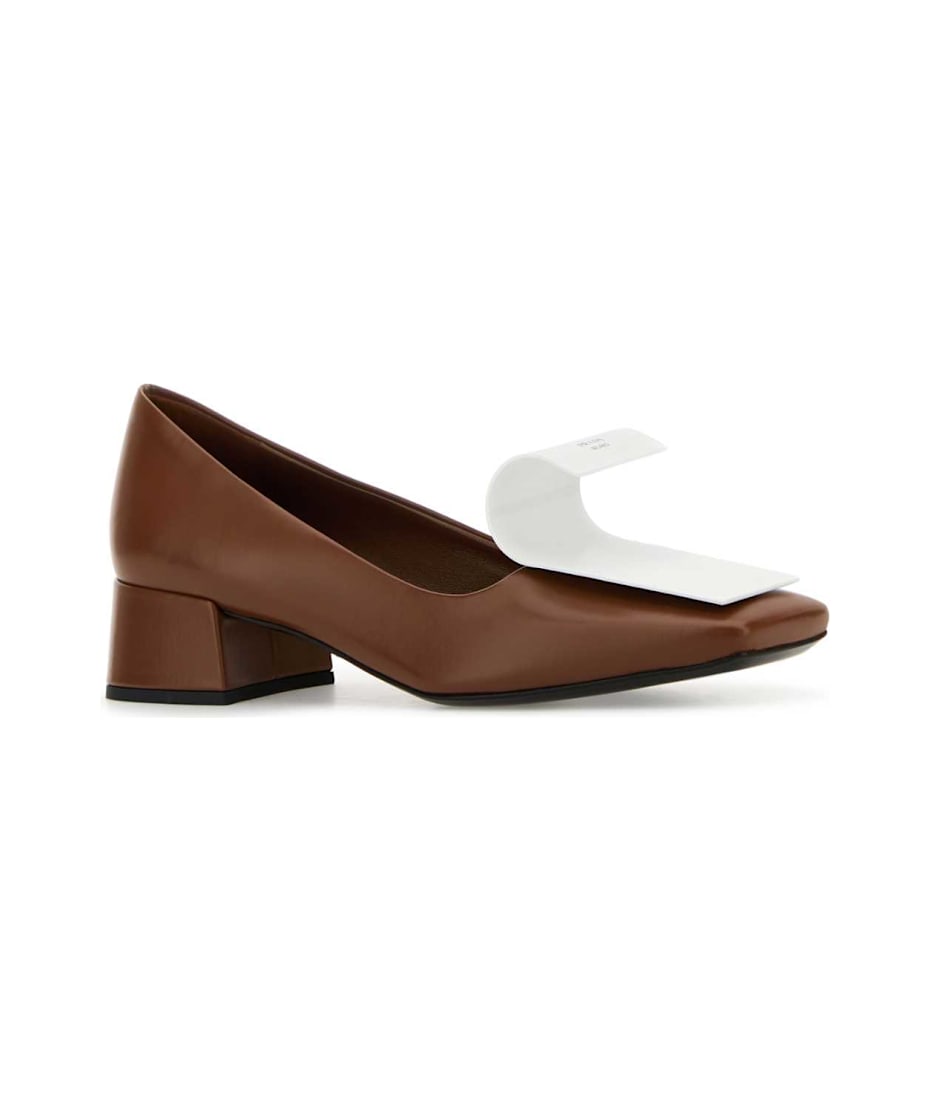 パンプス PRADA Two-tone pumps Silk/Black Two-tone brushed leather pumps | PRADA