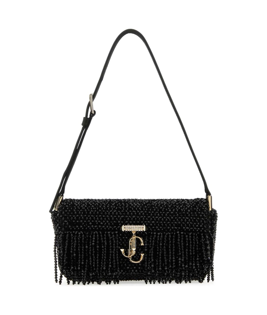 ショルダーバッグ・ポシェット Jimmy Choo Black Satin Mini Avenue Shoulder Bag Jimmy Choo Black Satin Mini Avenue Shoulder Bag | italist