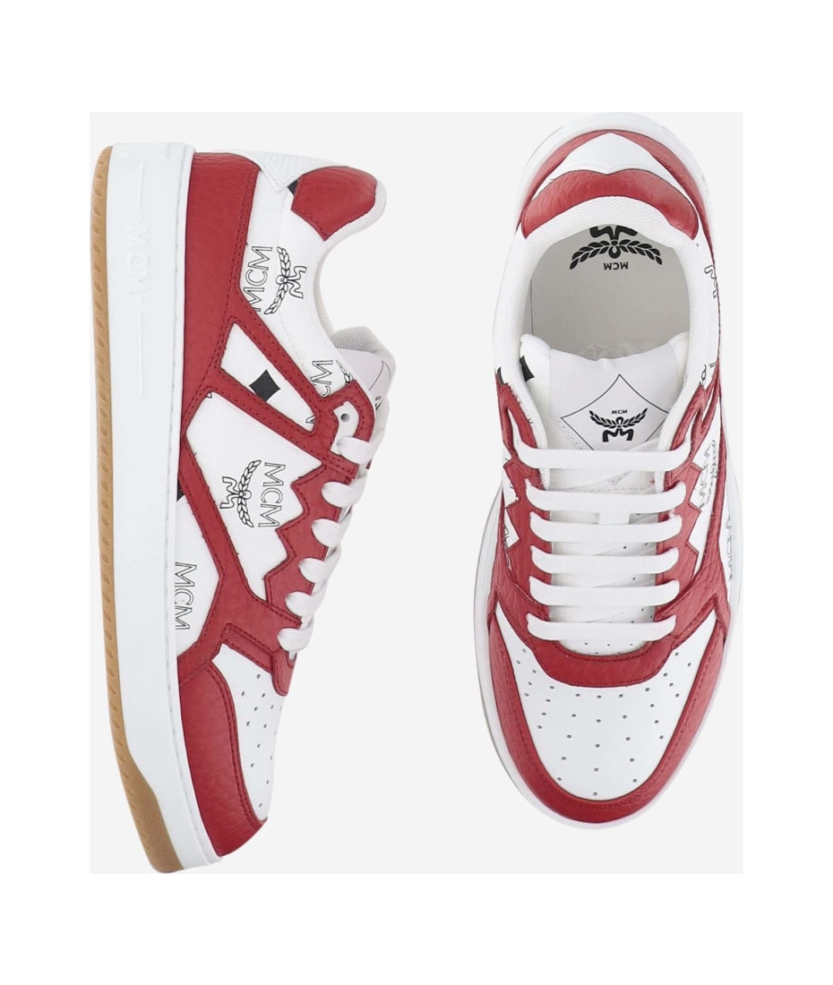 Red mcm sneakers online