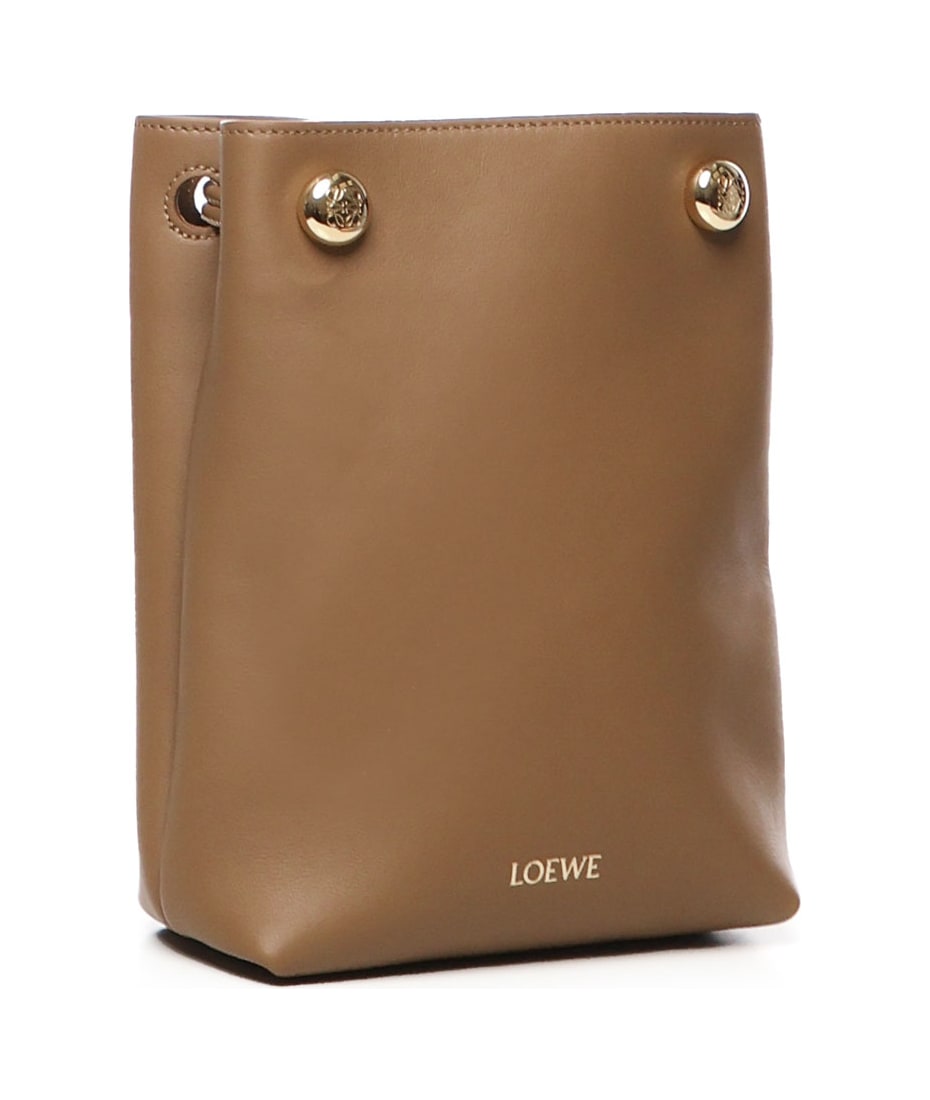 【LOEWE】PEBBLE CLUTCH BAG Pebble pouch in smooth calfskin Black - LOEWE