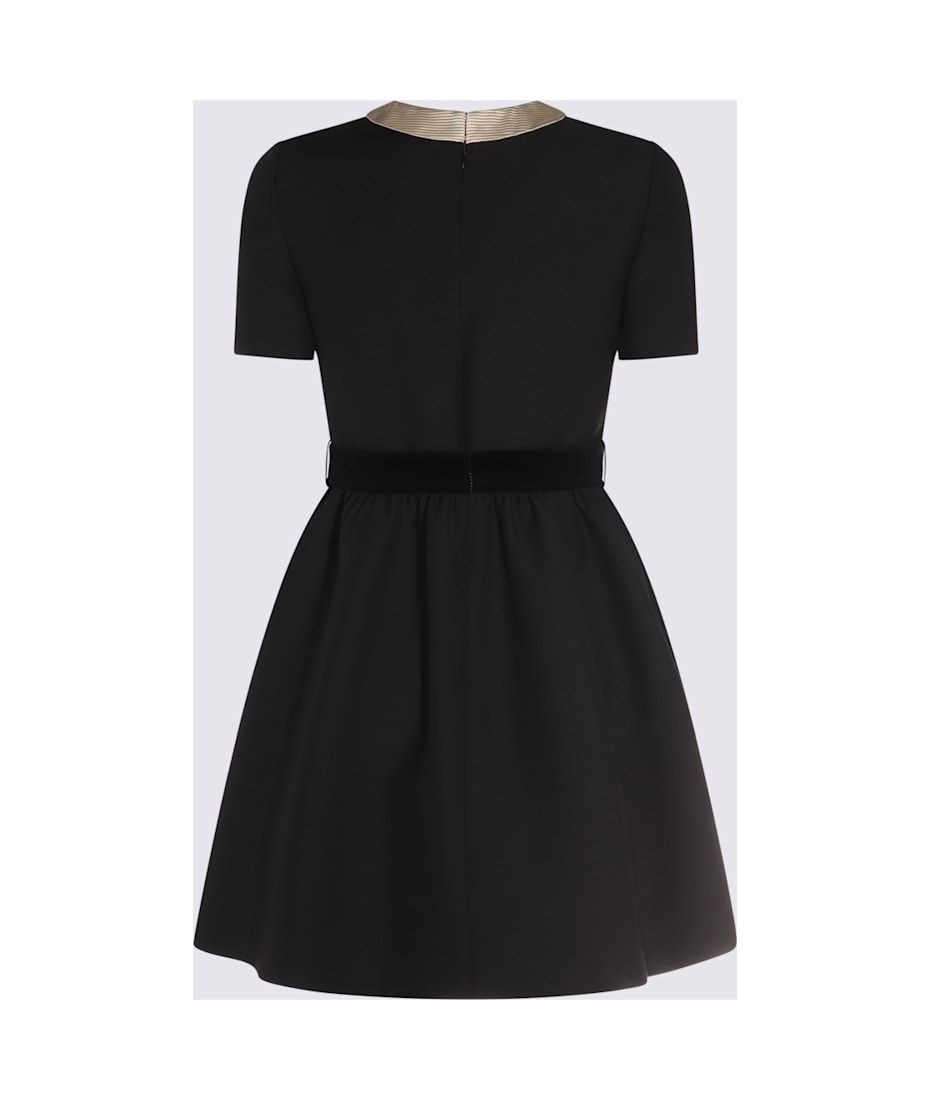 【送料&関税込】Valentino Black And Beige Wool And Silk Dres Valentino Black And Beige Wool And Silk Dress | italist