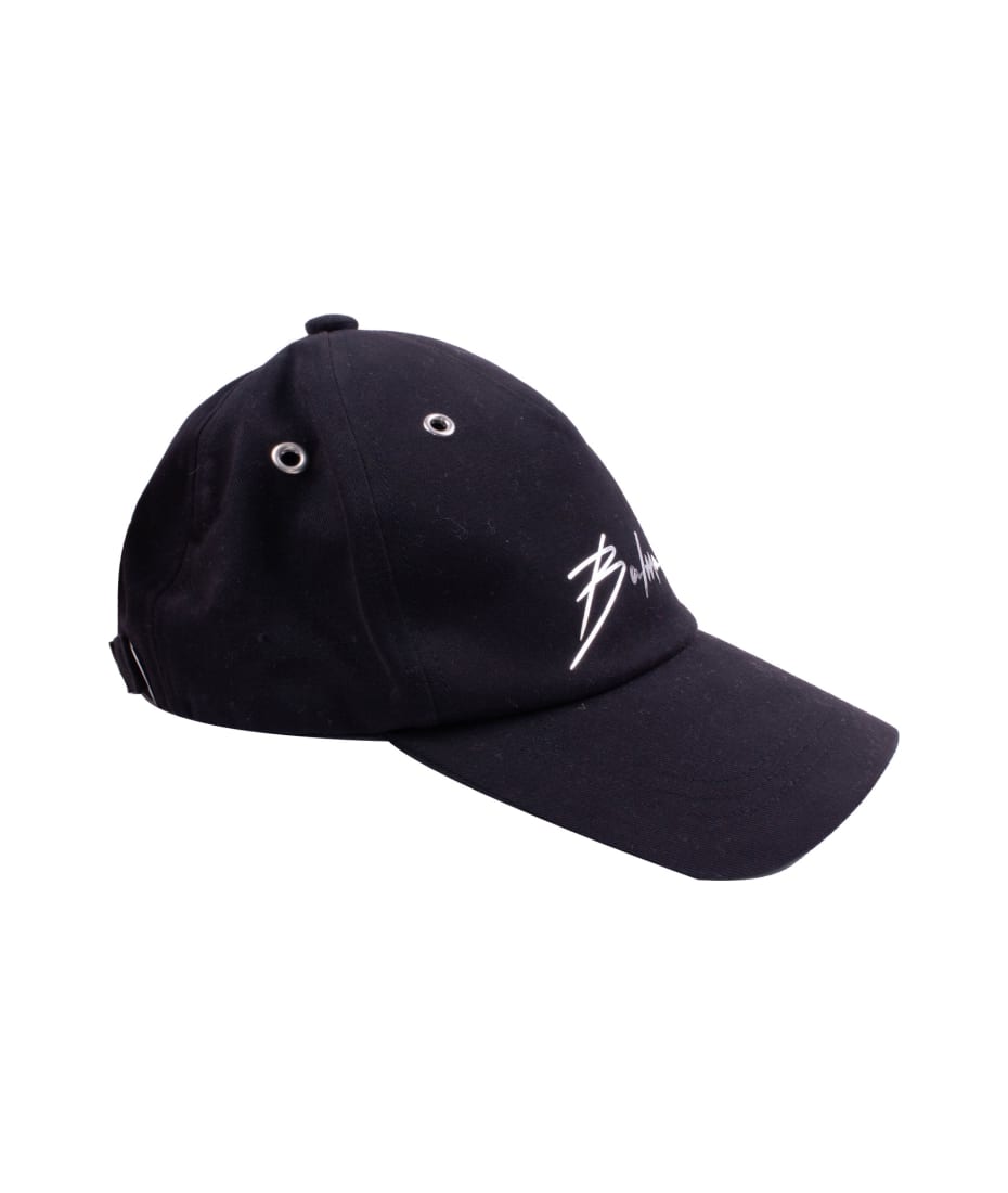 Balmain Cotton Canvas Baseball Hat - Black