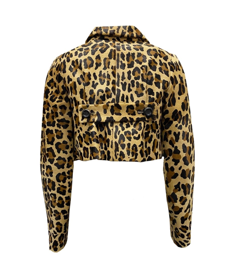 【送料&関税込】Dsquared2 Leopard Calf Hair Cropped Jacket Dsquared2 Leopard Calf Hair Cropped Jacket | italist, ALWAYS