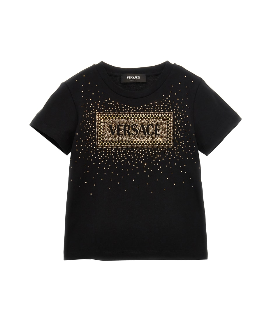 Versace Rhinestone Logo T-shirt | italist