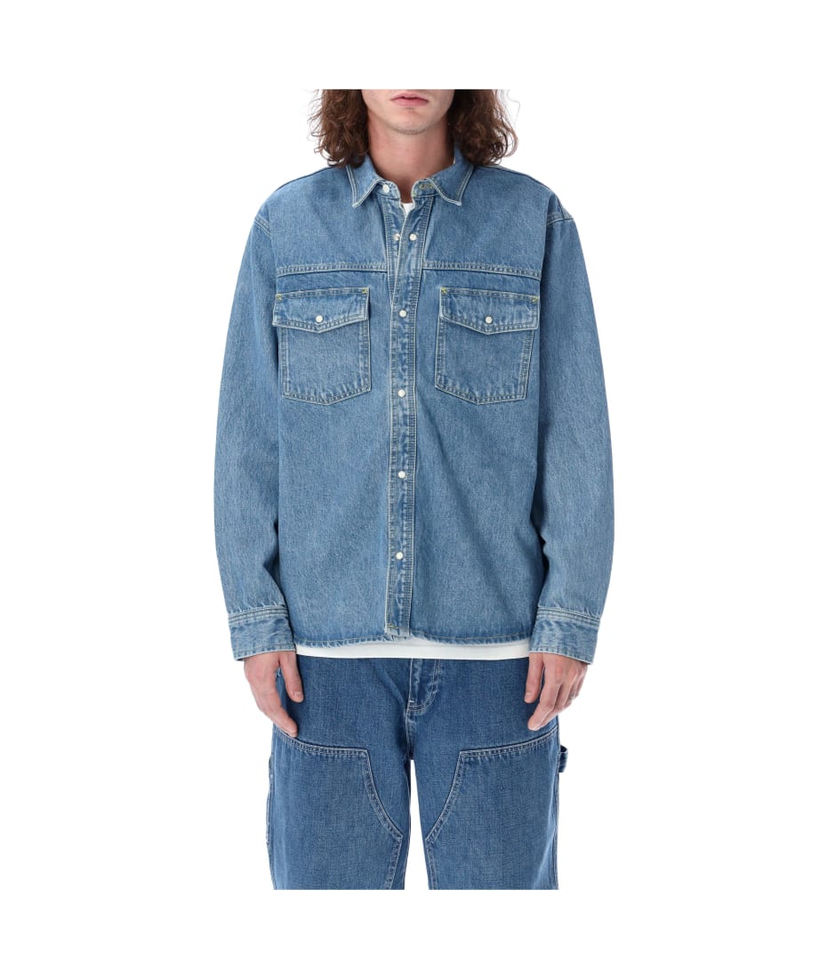★22-23FW新作★STUSSY★BOXY WESTERN DENIM SHIRT Stussy - BOXY WESTERN DENIM DARK SHIRT – LE LABO STORE