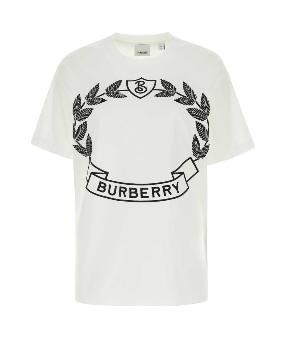 Burberry White Cotton Oversize T-shirt italist