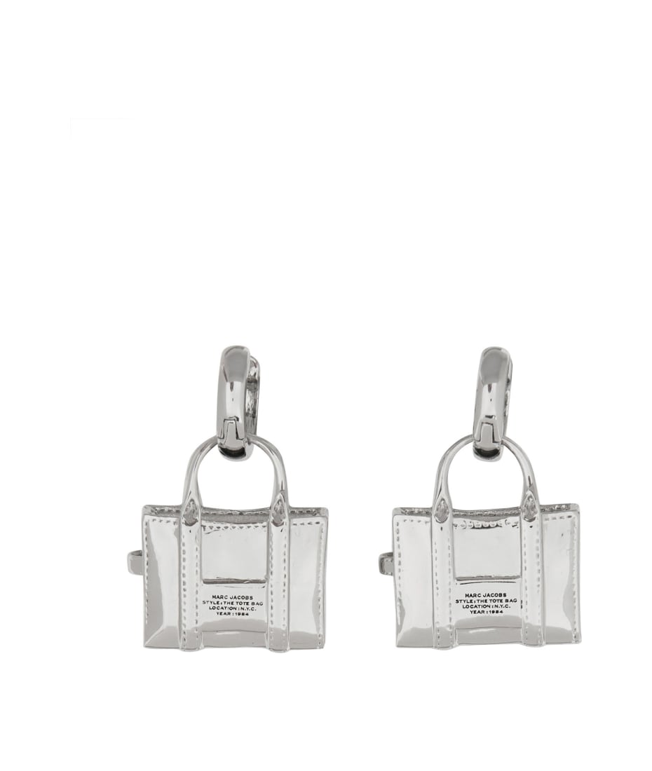イヤリング Tote Bag Earrings - Marc Jacobs - l - Silver Marc Jacobs The Tote Bag Earrings | italist