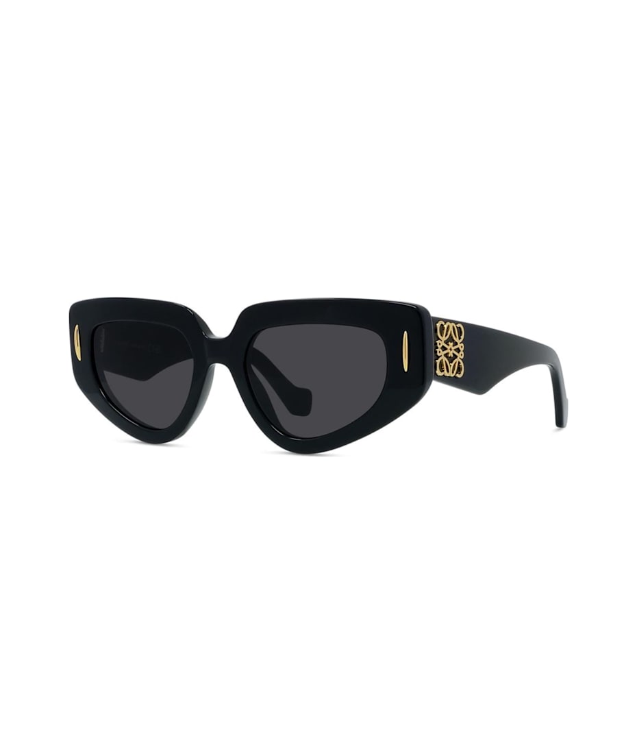 【送料&関税込】Loewe Anagram Lw40160i - Black Sunglasses LOEWE Anagram LW40160I women Black Geometric Sunglasses