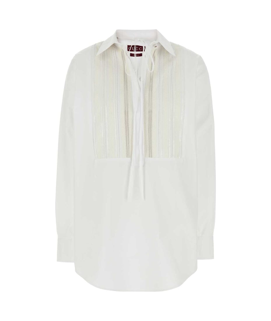 Tシャツ・カットソー GUCCI White Poplin Oversize Shirt Gucci White Poplin Oversize Shirt | italist