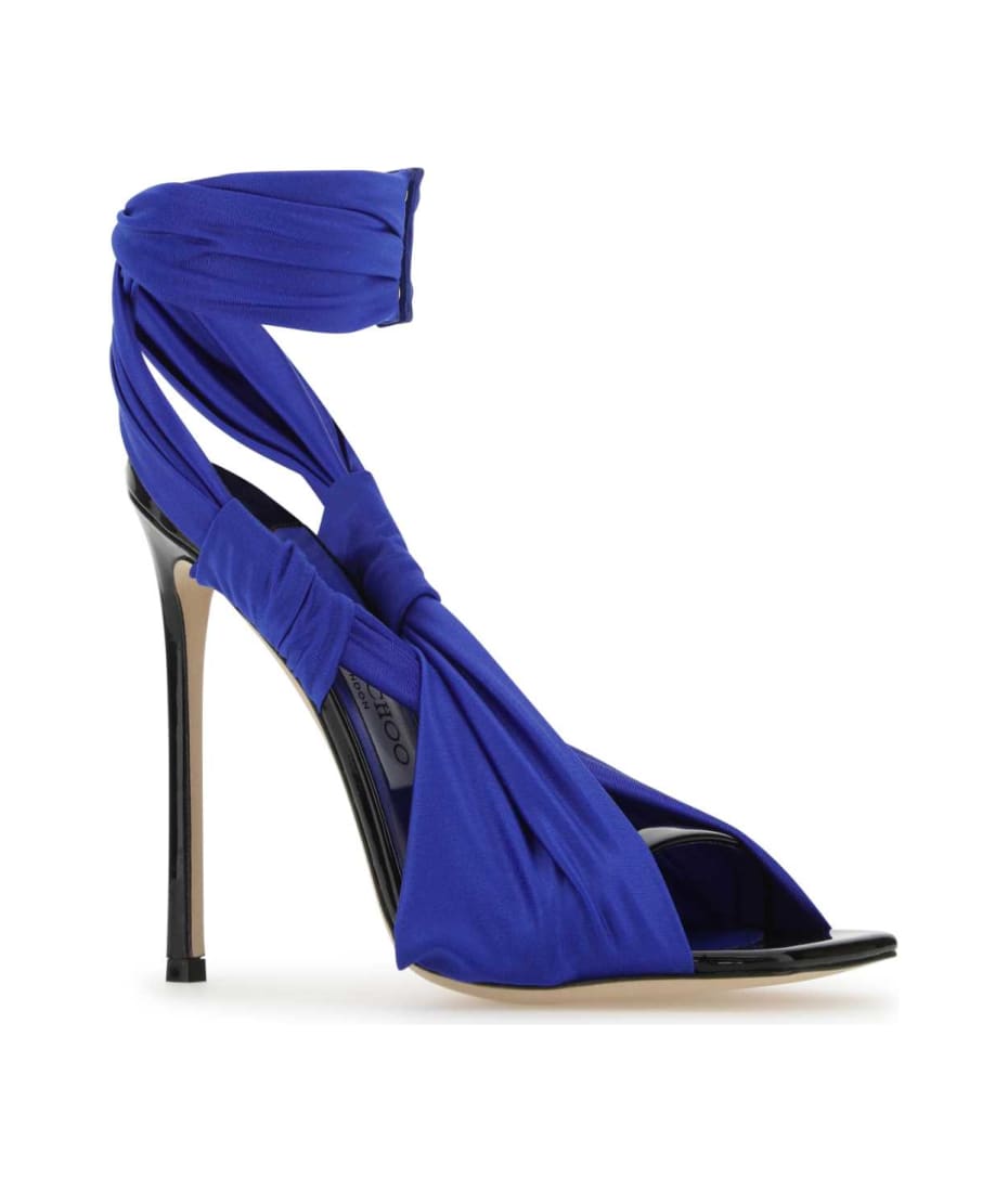 Jimmy Choo Electric Blue Jersey Neoma 110 Sandals | italist 