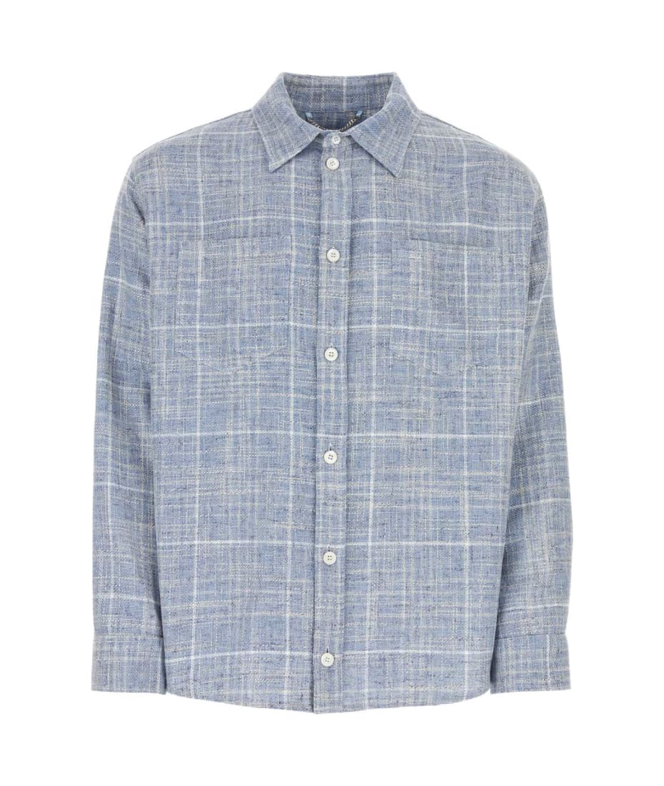 Tシャツ・カットソー 1989 STUDIO SS24 Embroidered flanel shirt (SS2425 SKYBLUE) 1989 Studio Embroidered Flanel Shirt | italist