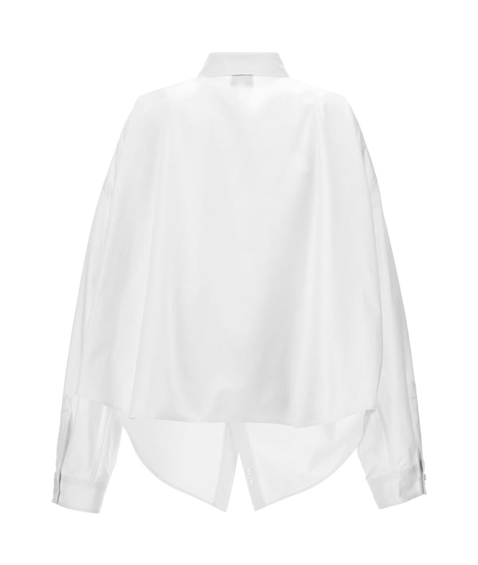 Tシャツ・カットソー BALENCIAGA Asymmetric shirt with logo embroidery Balenciaga Asymmetric Shirt With Logo Embroidery | italist