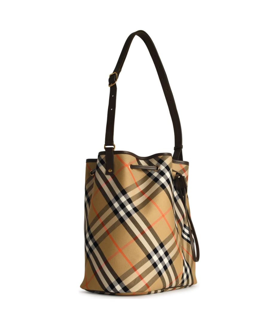 ショルダーバッグ・ポシェット BURBERRY CHECK BUCKET BAG BURBERRY】Check Bucket Bag 8093869B9368