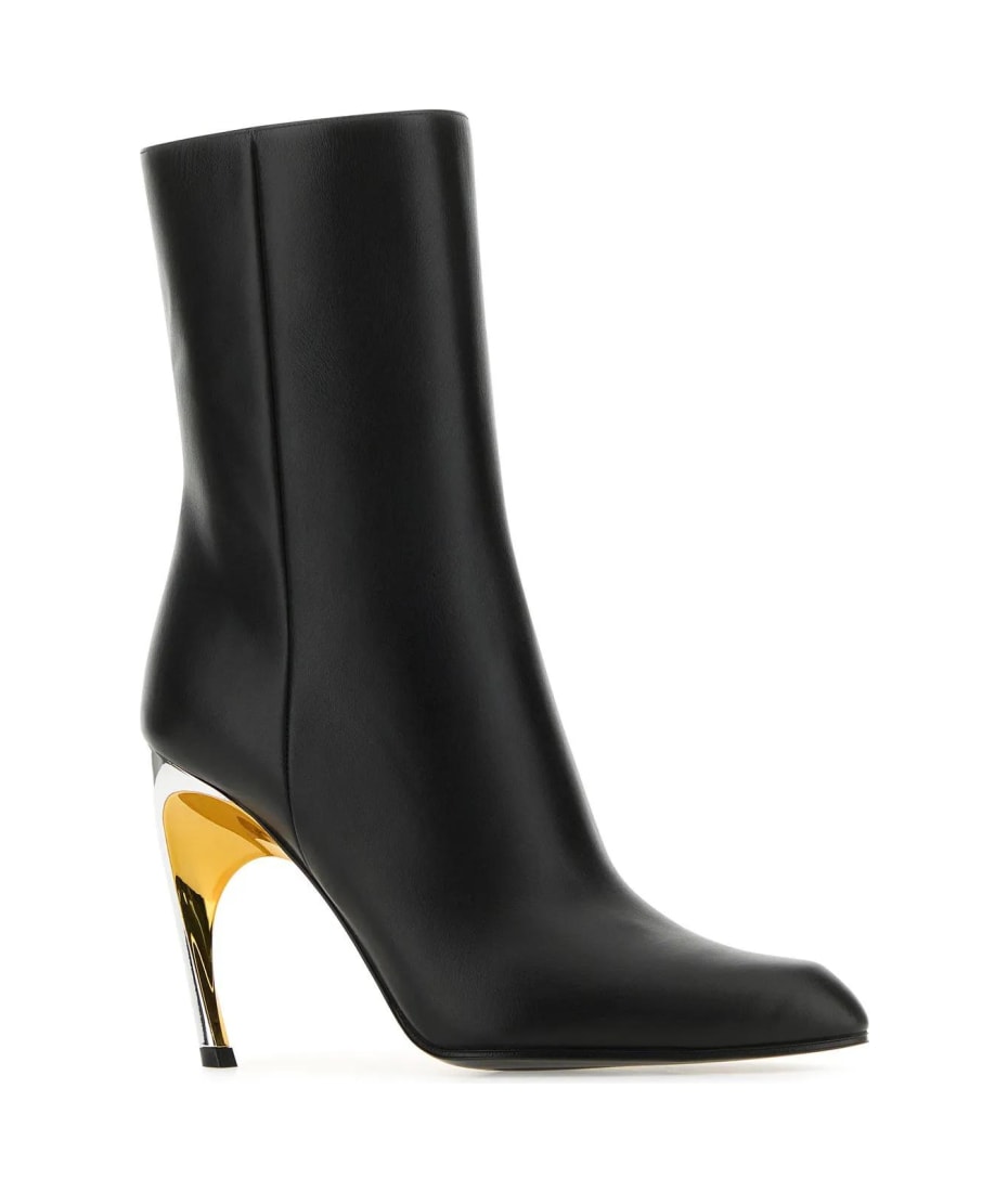 ショートブーツ・ブーティ Alexander Mcqueen Black Leather Armadillo Ankle Boots Alexander McQueen Armadillo Ankle Boots | italist
