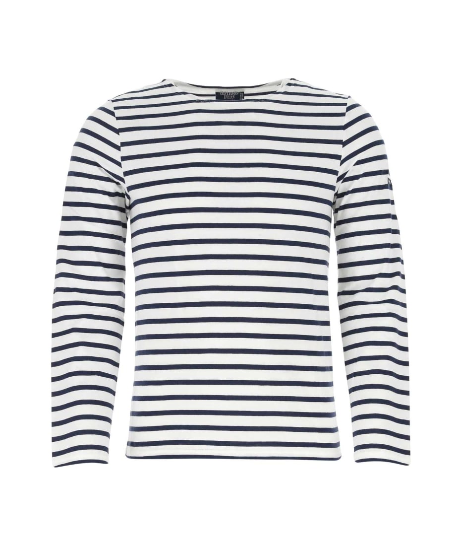 Tシャツ・カットソー SAINT JAMES Embroidered Cotton Minquiers Modern T-Shirt Saint James Embroidered Cotton Minquiers Modern T-shirt