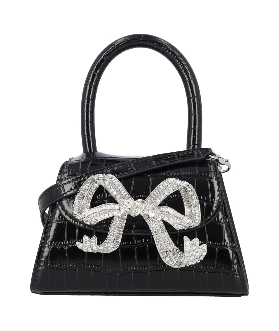 ||SALE|| SELF-PORTRAIT >> Micro The Bow ハンドバッグ Red Embellished Micro Bow Bag – self-portrait-US