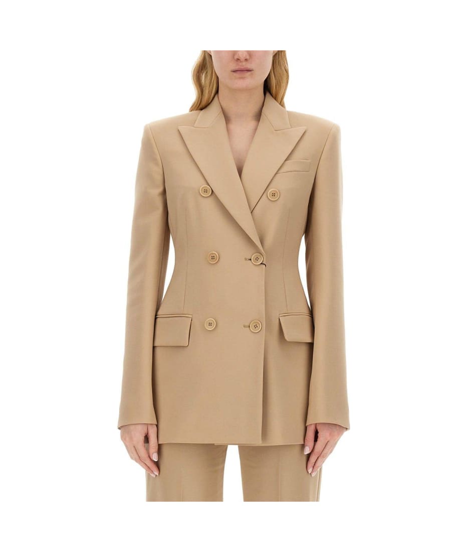 【送料&関税込】SportMax Striped Double-breasted Long-sleeve SportMax Double-breasted Long-sleeved Blazer | italist