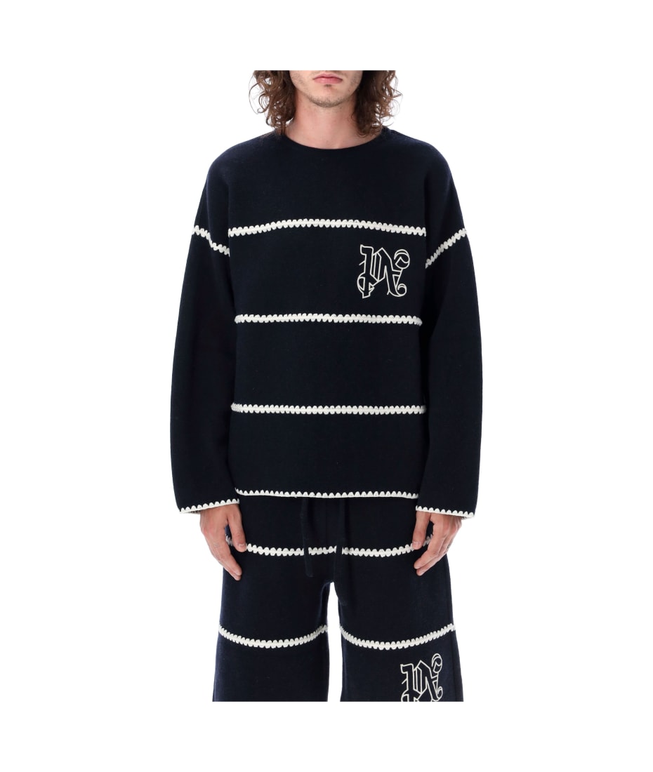 Palm Angels Pa Monogram Stripe Sweater | italist