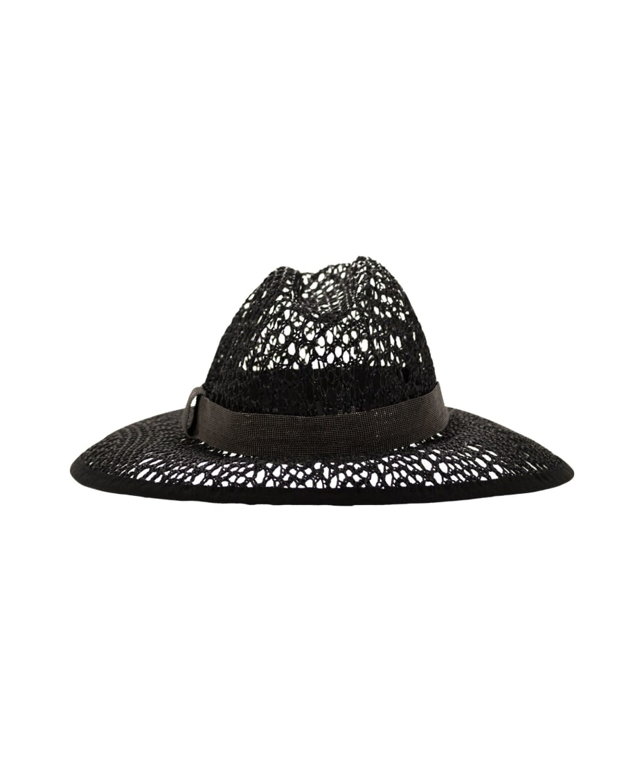 ハット BRUNELLO CUCINELLI Straw hat with Precious Band Brunello Cucinelli Straw Hat With Precious Band | italist