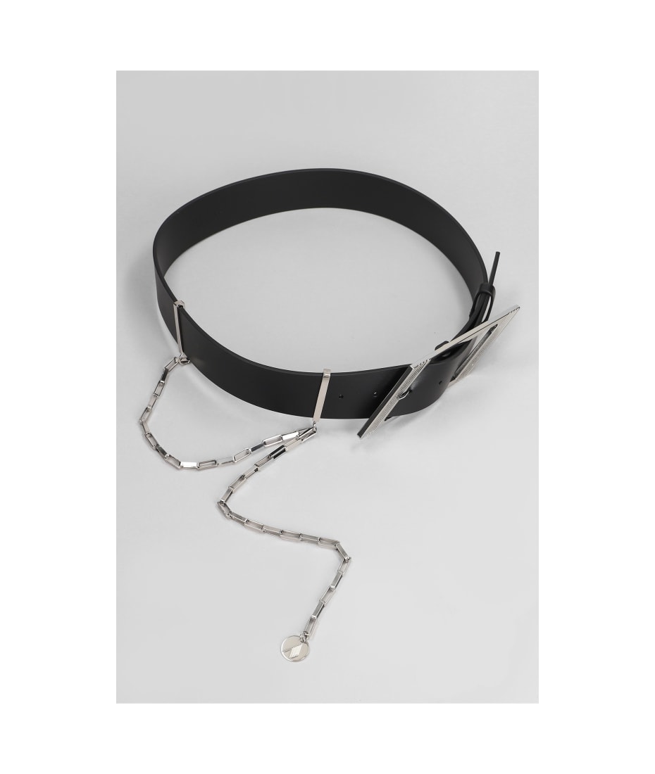 ベルト The Attico Black Leather Belt The Attico Belts In Black Leather | italist