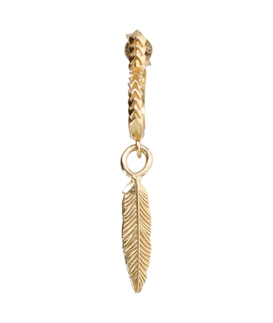 Emanuele Bicocchi Feather Pendant Earring - GOLD