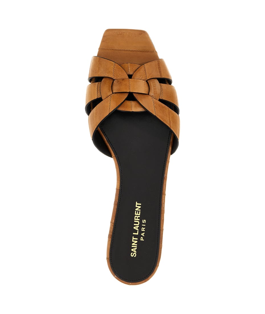 Saint Laurent 'Tribute Nu Pieds’ mules Mules Tribute Nu Pieds 05 en cuir en noir – Saint Laurent