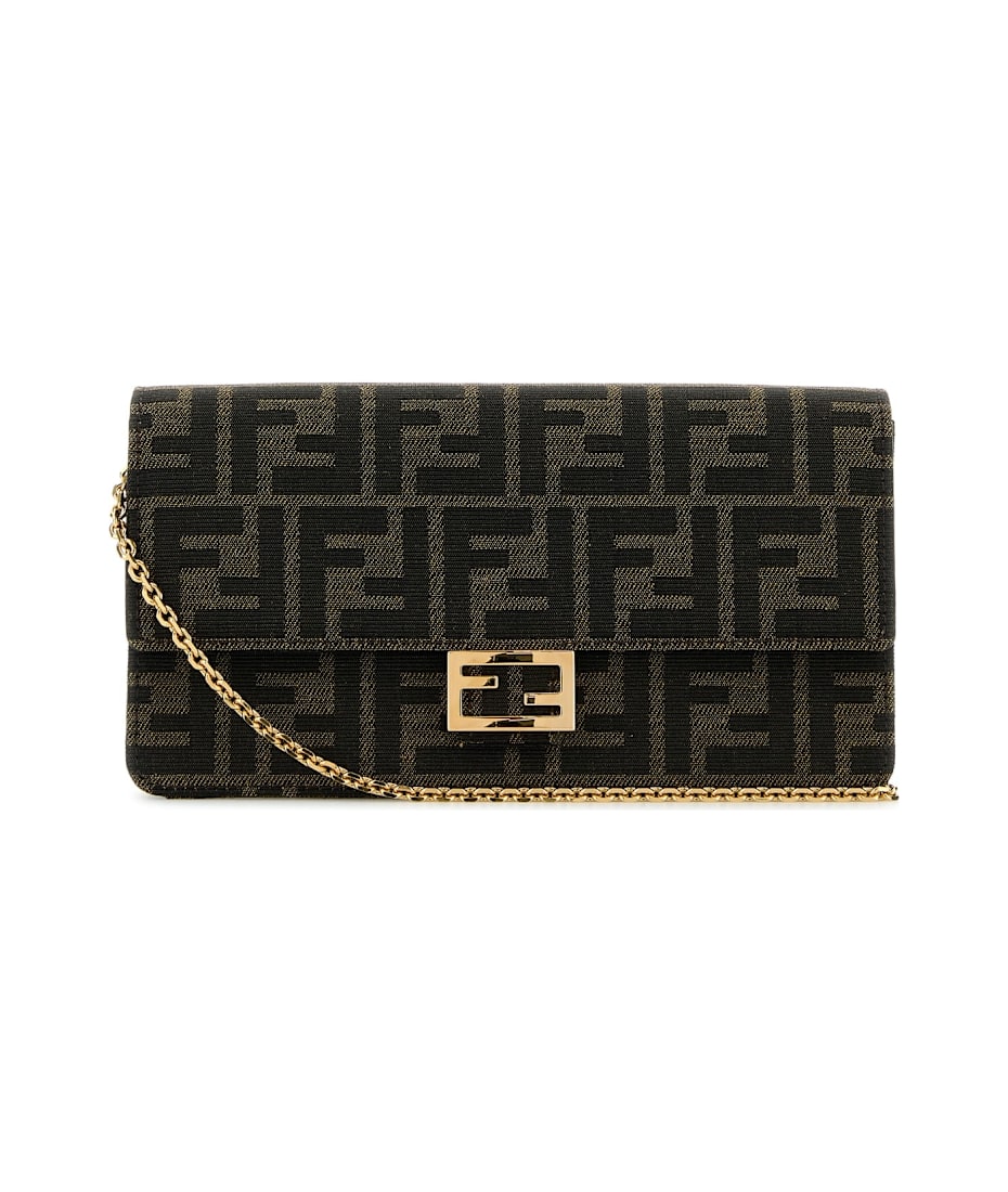 長財布 Fendi Wallet On Chain FENDI Nappa Matisse FF Embossed Continental Wallet On Chain