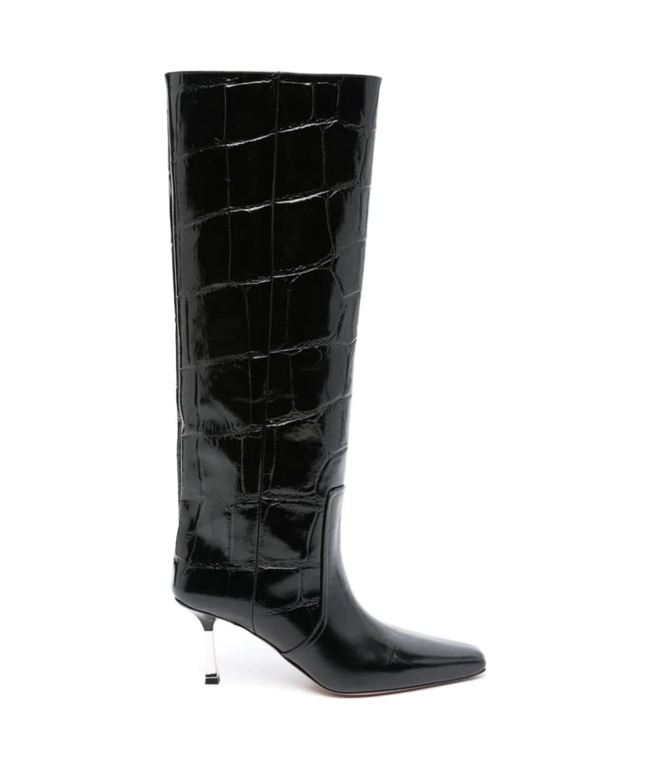 Paris Texas Black Calf Leather Boots | italist