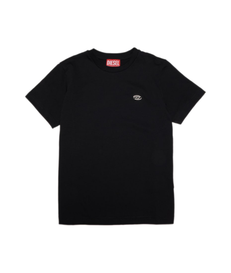 Taque T-shirt Diesel Jersey T-shirt With Metal Plate Oval Logo | italist, LIKE A SALE