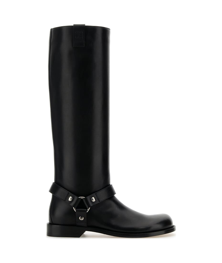 VIP【送料関税込】LOEWE CAMPO LEATHER BIKER BOOTS LOEWE Black Leather Campo Harness Biker Boots – Boutique LUC.S