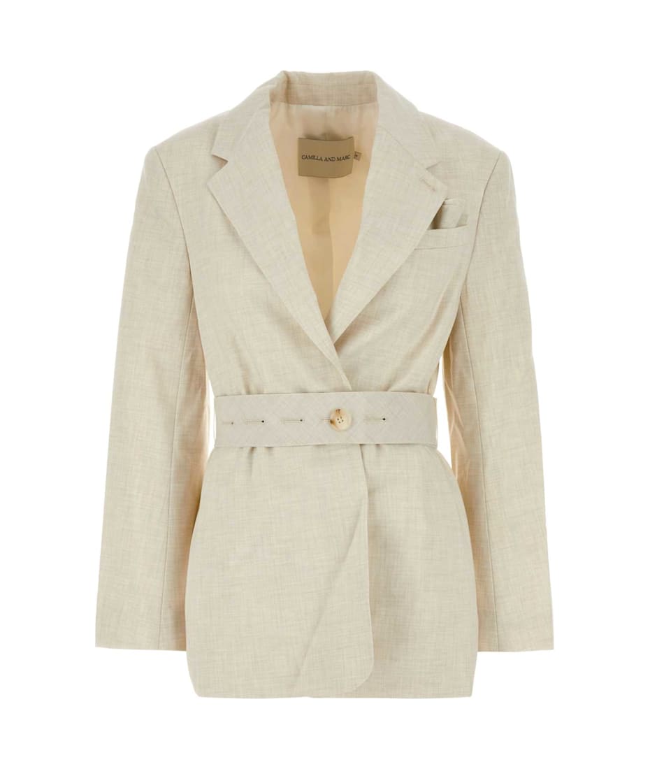 ジャケット CAMILLA AND MARC Sand Stretch Polyester Blend Floris Blazer Camilla and Marc Sand Stretch Polyester Blend Floris Blazer