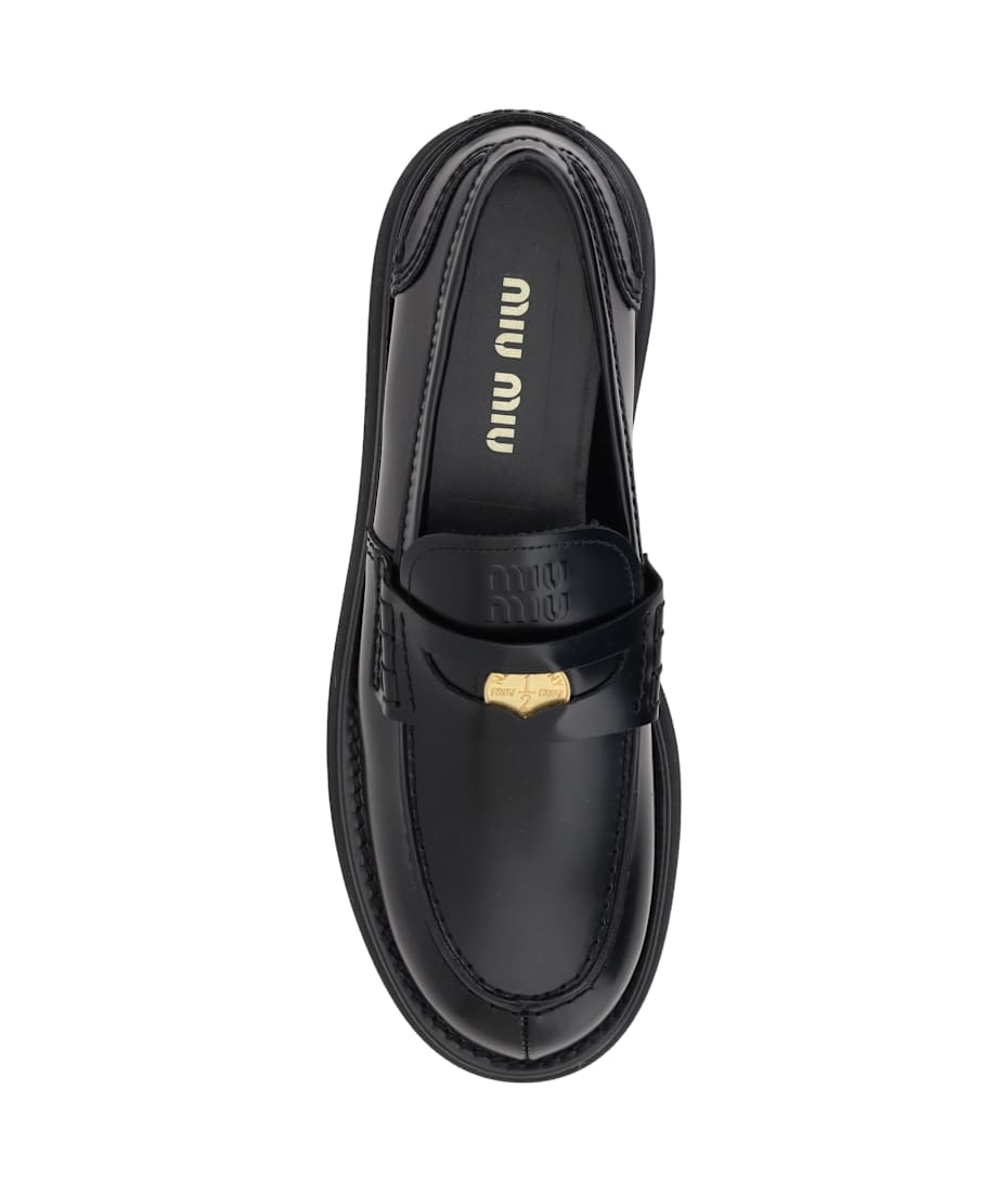 Miu Miu Leather Loafers | italist