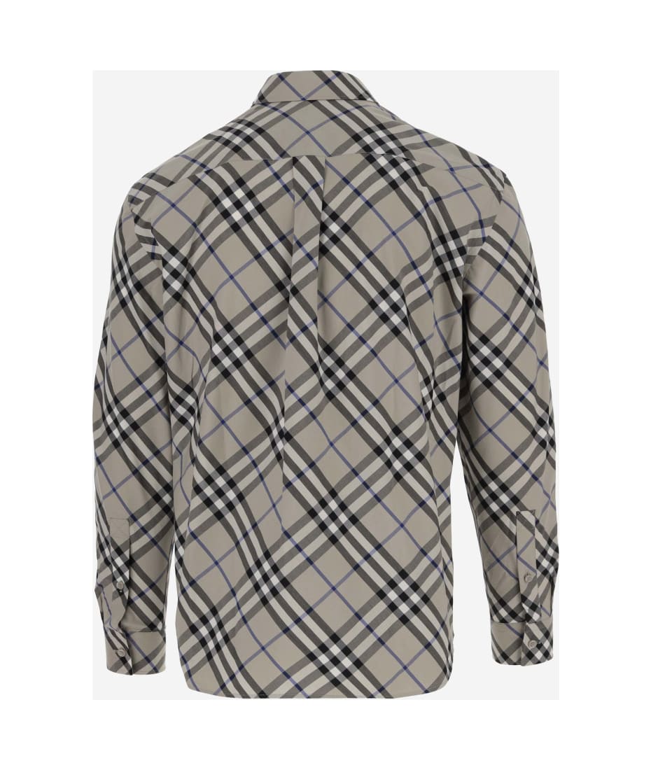 Burberry Cotton Shirt With Check Pattern - Red