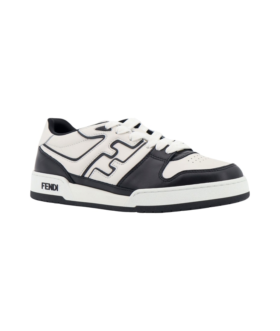 FENDI 上品 ロートップスニーカー 本革レザー 黒 Match Sneakers Fendi Match Sneakers | italist