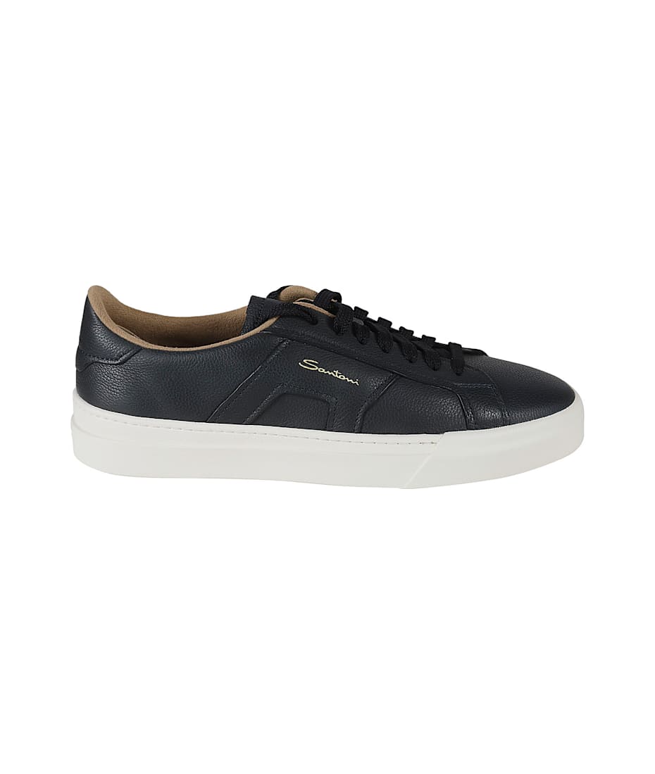 スニーカー SANTONI Sneakers in pelle scamosciata con stampa logo Santoni Logo Detail Sneakers | italist