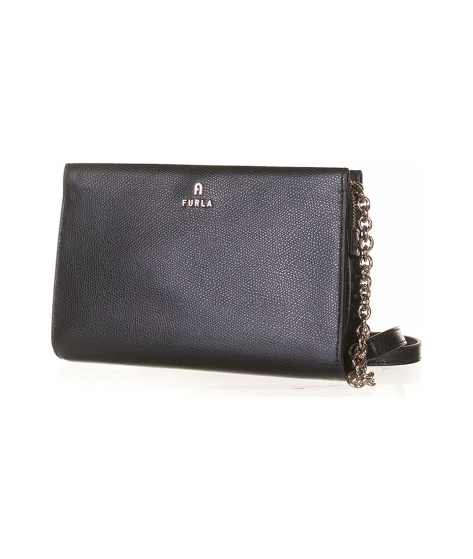 Furla Camelia Leather Crossbody Bag - Black