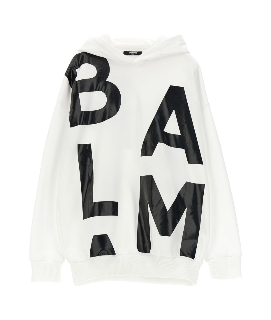 Balmain logo print online hoodie